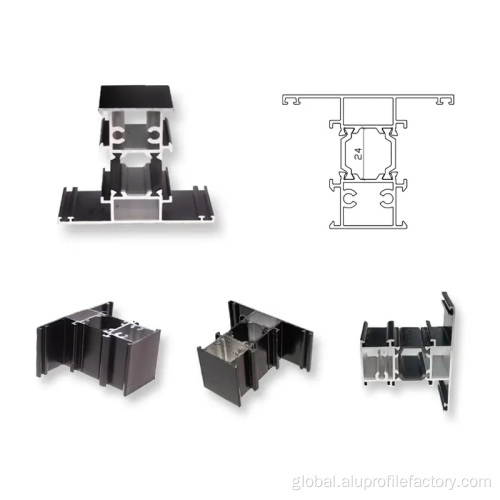 Insulation Profiles Black sprayed thermal insulation aluminum window profile Manufactory